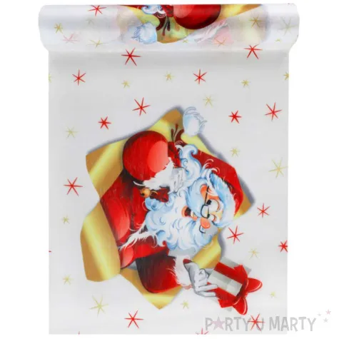 bieznik swiety mikolaj z prezentem santex 500 x 30 cm