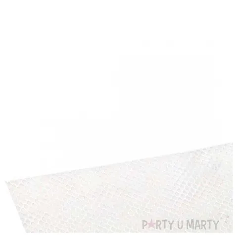 bieznik tiulowy w luski bialy partydeco 300 x 36 cm