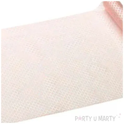 bieznik tiulowy w luski rozowy partydeco 300 x 36 cm