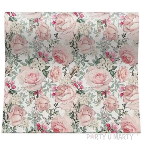 bieznik wzorzyste roze paw 480x33 cm