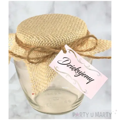 bileciki dziekujemy ornament rozowy perlowy 6x3 cm 10 szt