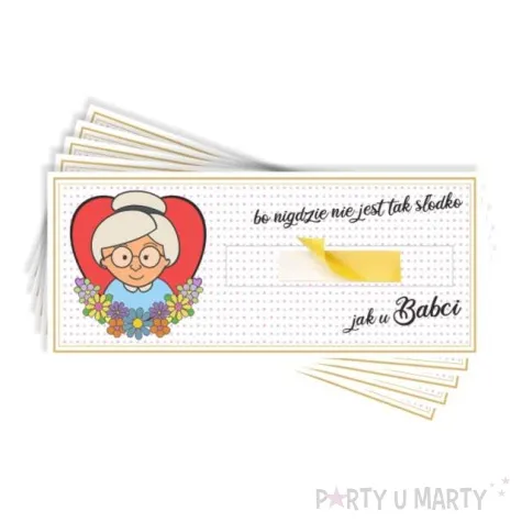 bileciki merci slodko jak u babci 6x14 cm 5 szt