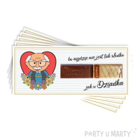 bileciki merci slodko jak u dziadka 6x14 cm 5 szt