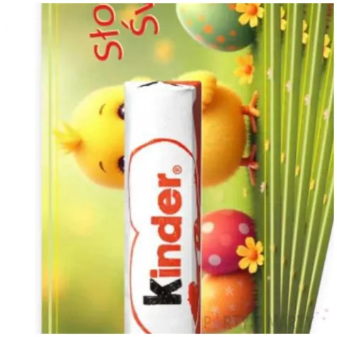 bileciki na czekoladki kinder kurczak i pisanki prezent na wielkanoc upominek na zajaca 5 szt