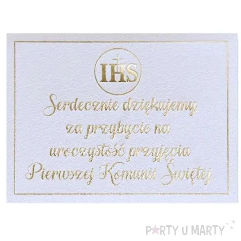 bileciki podziekowania dla gosci i komunia sw biale dekoracjepolska