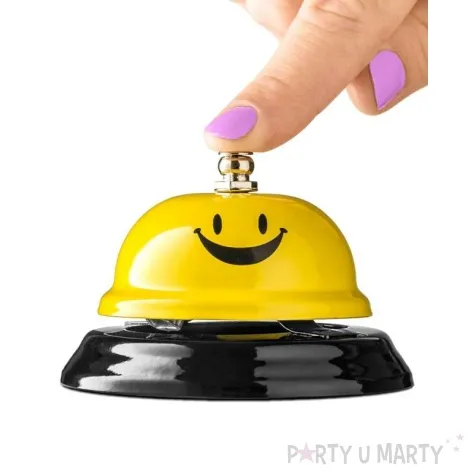 biurkowy dzwonek czas na usmiech zolty gadgetmaster