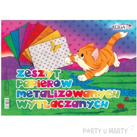 blok metaliczny wytlaczany aliga 17 x 25 cm 8 kol