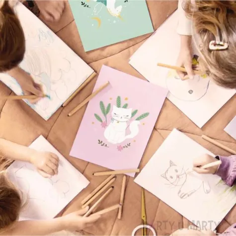 blok rysunkowy kotek z plakatem 2 w 1 partydeco 50 kartek