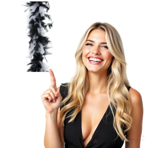 boa deluxe bialo czarne funnyfashion 200 cm 45 g