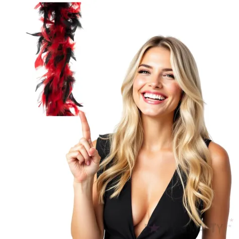 boa deluxe czerwono czarne funnyfashion 200 cm 45 g