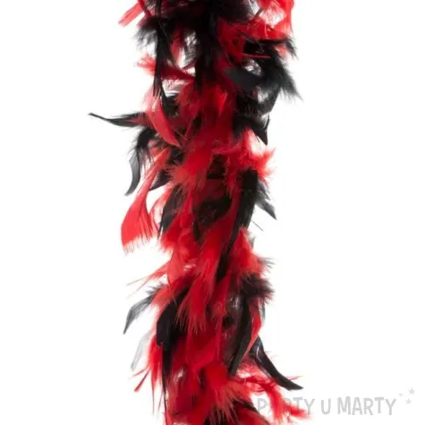 boa deluxe czerwono czarne funnyfashion 200 cm 45 g