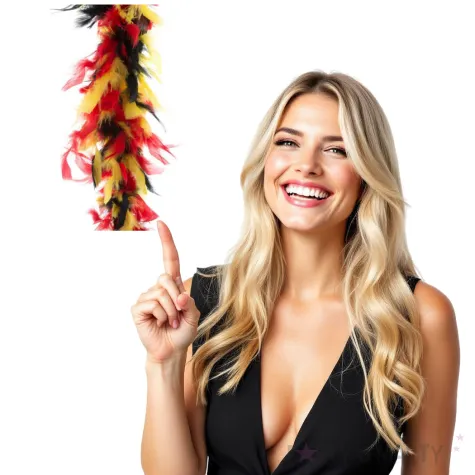 boa deluxe czerwono zolty funnyfashion 200 cm 45 g