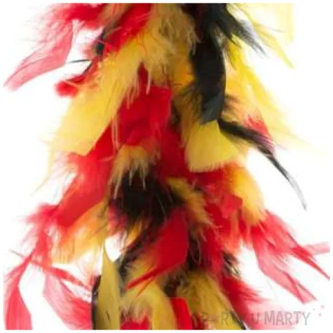 boa deluxe czerwono zolty funnyfashion 200 cm 45 g