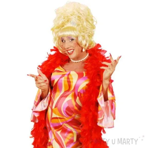 boa deluxe czerwony widmann 65g 180 cm