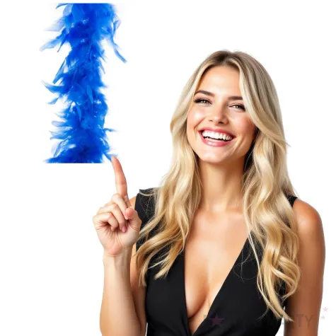 boa deluxe niebieskie funnyfashion 200 cm 45 g