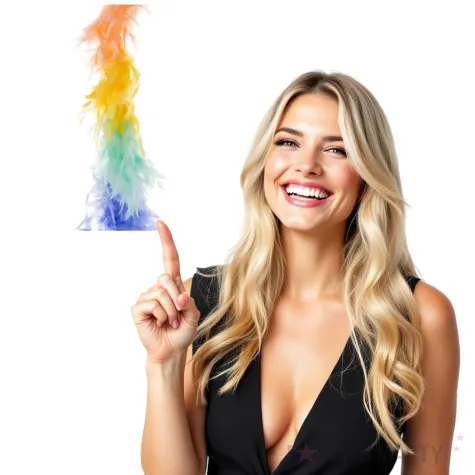 boa deluxe teczowe funnyfashion 200 cm 45 g