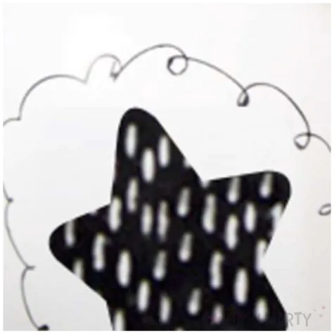 bombka black and white gwiazdka biala 7 5cm arpex