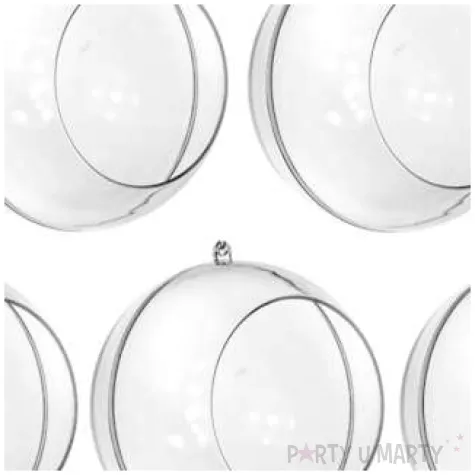 bombka do dekorowania kula z otworem akrylowa aliga 10 cm 5 szt