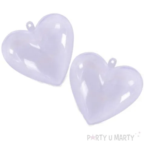 bombka do dekorowania serca plastikowe arpex 6 5 cm 2 szt