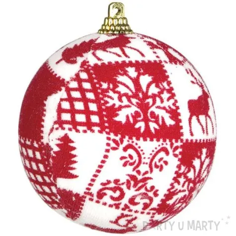 bombka goralskie wzory bialo czerwona guirca