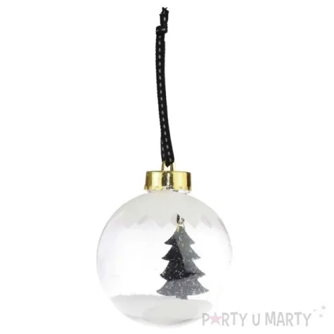 bombka sniezna choinka transparentna 7 5cm arpex