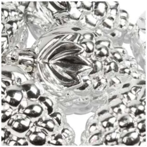 bombki blyszczace szyszki srebrne czakos 6 cm 6 szt