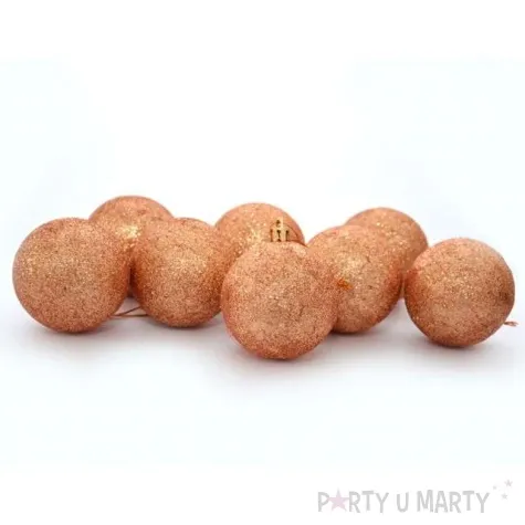 bombki brazowy brokat 6 cm arpex 8 szt