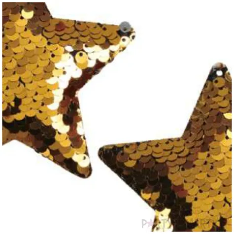 bombki cekinowe gwiazdki zlote guirca 2 szt