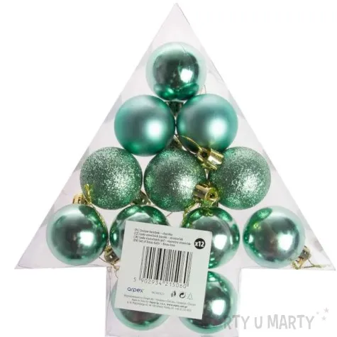 bombki classic choinka mietowy 4cm 12szt