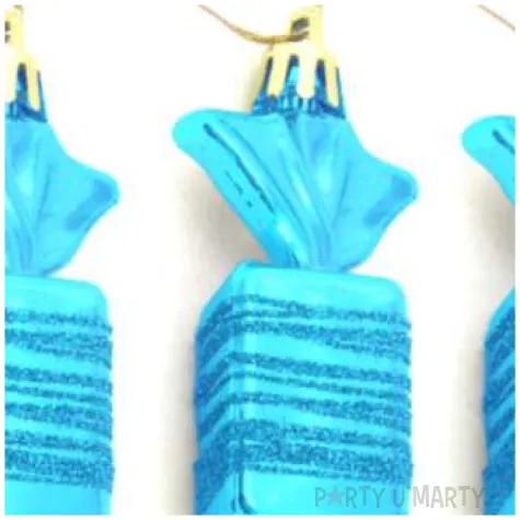 bombki cukierki z brokatem turkusowe arpex 9 cm 3 szt