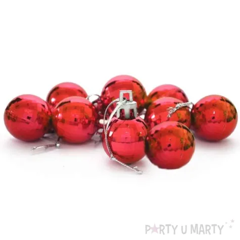 bombki disco czerwone arpex 3 cm 9 szt