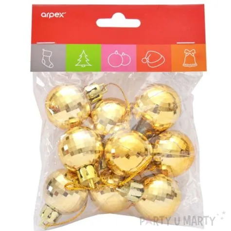 bombki disco zlote arpex 3 cm 9 szt