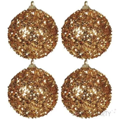 bombki frost plastikowe zlote guirca 6 cm 4 szt