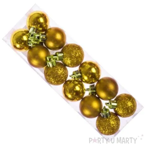 bombki mini mix zlote 2 5 cm arpex 12 szt