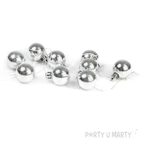 bombki mini srebrne arpex 9 szt