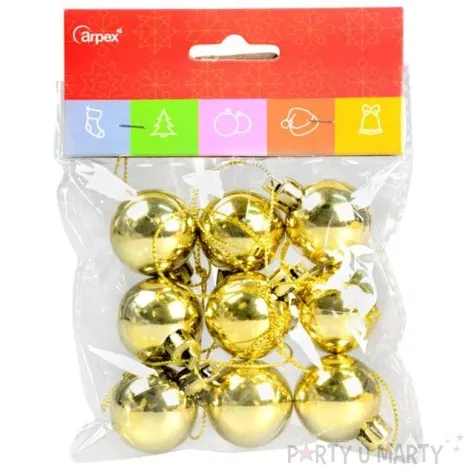 bombki mini zlote arpex 9 szt