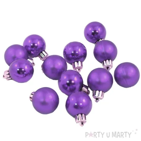 bombki nietlukace fioletowe arpex 3 cm 12 szt