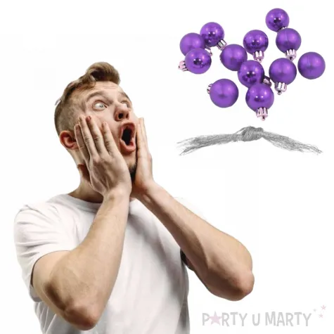 bombki nietlukace fioletowe arpex 3 cm 12 szt