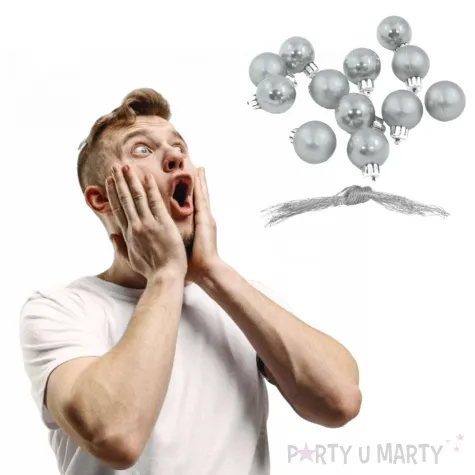 bombki nietlukace srebrne arpex 3 cm 12 szt