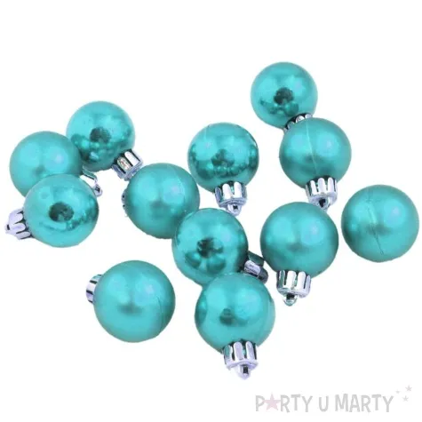 bombki nietlukace turkusowe arpex 3 cm 12 szt