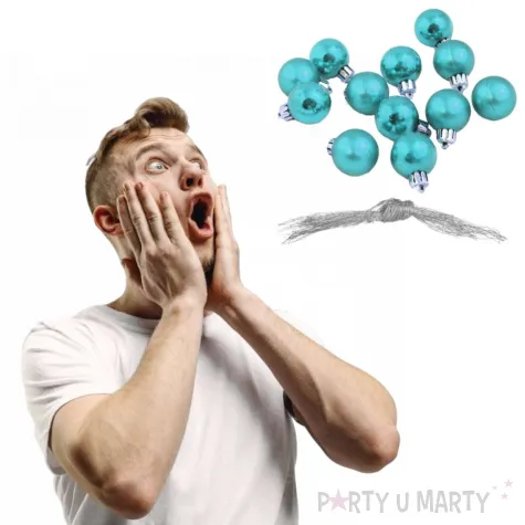 bombki nietlukace turkusowe arpex 3 cm 12 szt