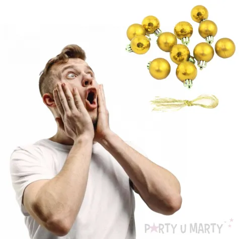 bombki nietlukace zlote arpex 3 cm 12 szt