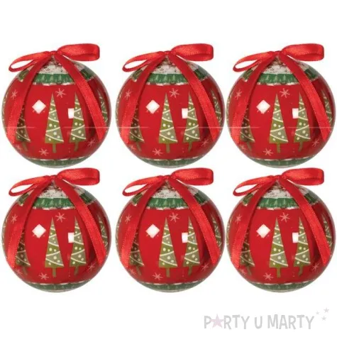 bombki swiateczna sceneria akrylowe guirca 6 cm 6 szt