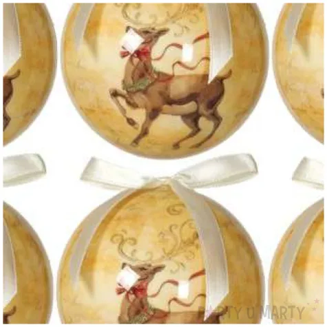 bombki swiateczny renifer akrylowe guirca 6 cm 6 szt