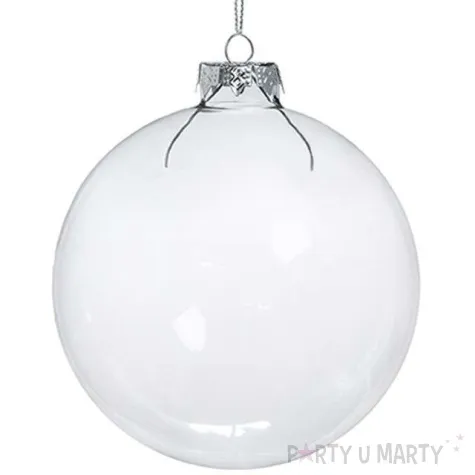 bombki szklane bezbarwne 10 cm 4 szt