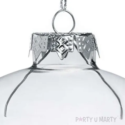 bombki szklane bezbarwne 12 cm 4 szt