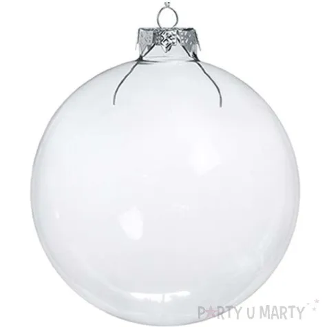 bombki szklane bezbarwne 8 cm 6 szt