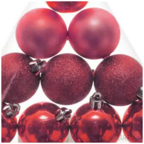 bombki zestaw mix czerwone arpex 3 5 cm 12 szt