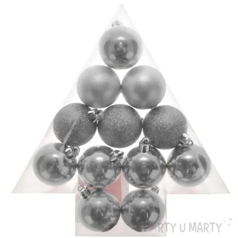 bombki zestaw mix srebrne arpex 3 5 cm 12 szt