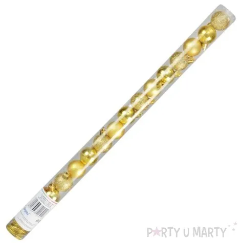 bombki zestaw mix w tubie zlote arpex 3 cm 16 szt